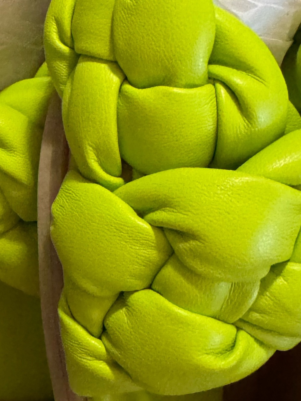 Vionic Lime Green Braided Leather Slide Sandals Women’s Size 7 NIB Comfort - Picture 7 of 11
